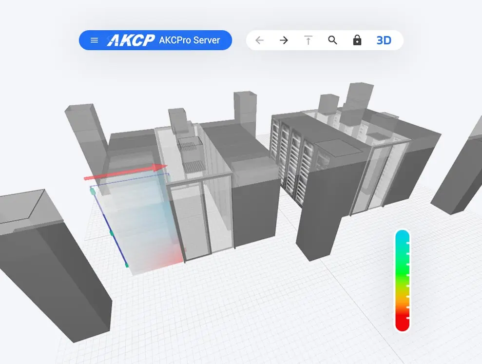 AKCP - AKCPro Server | Visualisation 3D : Cartographie des datacenters