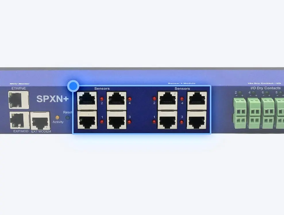 AKCP sensorProbeXN+ | SPXN+ | 8 ports pour capteurs